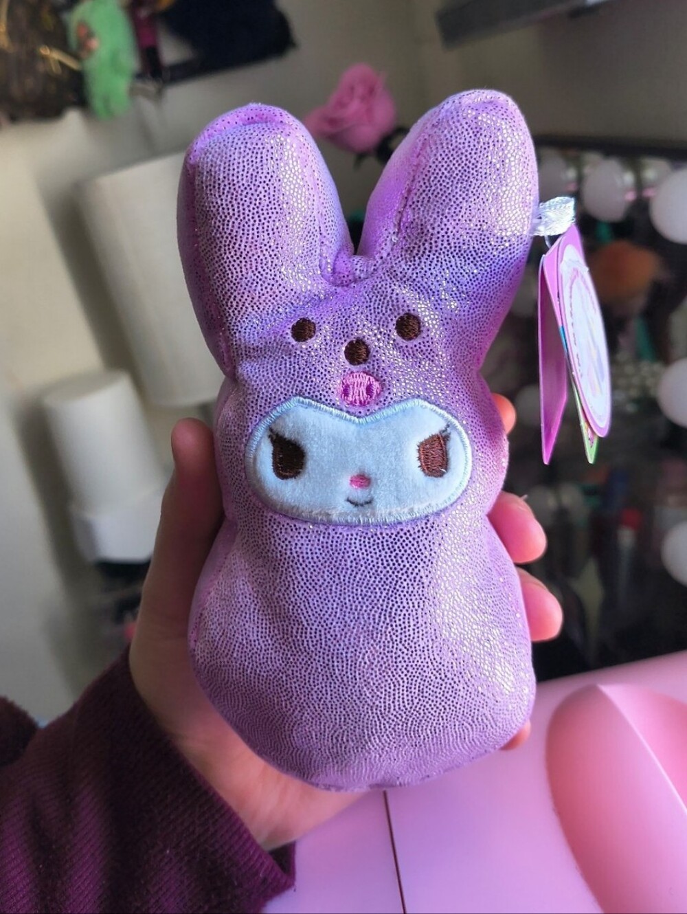 Kuromi x Peeps Hello Kitty and Friends Easter Scented Purple Bunny Plush NWT